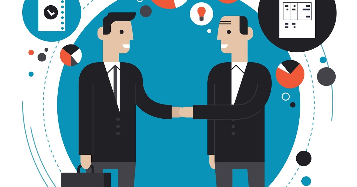 Flat design style modern vector illustration concept of successful financial partnership, business people cooperation agreement, teamwork solution and hand shaking of two businessman. Isolated on stylish background
